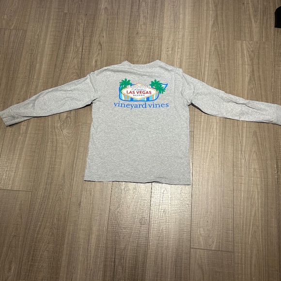 VINEYARDS VINES Kids' Las Vegas Graphic Long-Sleeve Pocket Tee - Picture 4 of 5